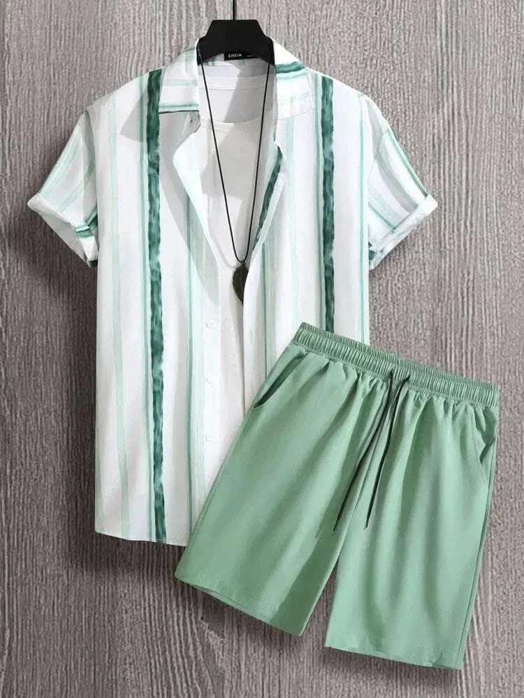 Beach Style Short Sleeve Shirt Men's Suit Fendax 0