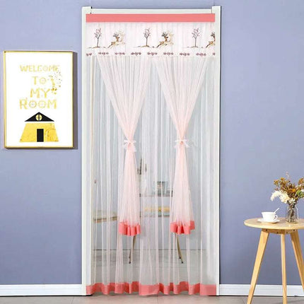 Punch-free Mosquito-proof Curtain Fabric Mesh Curtains Bedroom Lace Partition Four Seasons Household Fendax 0