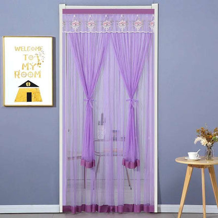 Punch-free Mosquito-proof Curtain Fabric Mesh Curtains Bedroom Lace Partition Four Seasons Household Fendax 0