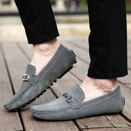 Men's Slip-on Cowhide Business Casual Leather Shoes Fendax 0