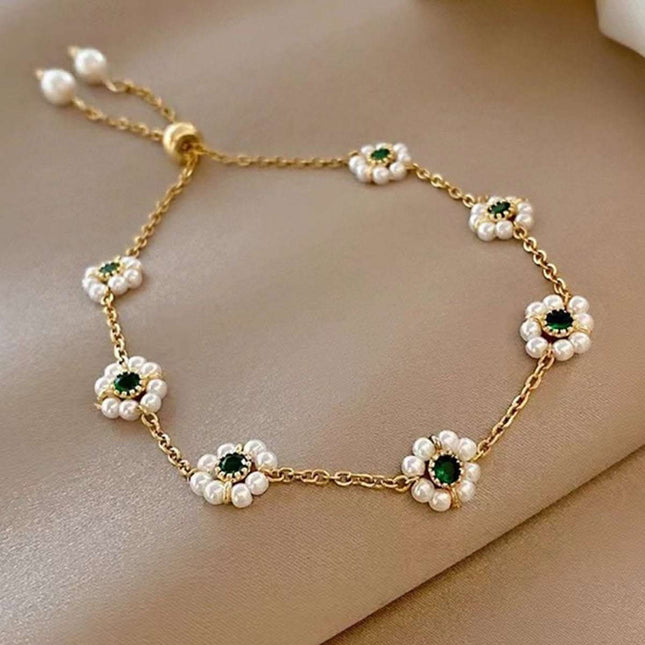 Pearl Flowers Bracelet All-match Fashion Adjustable Chain Bracelet Fendax 0
