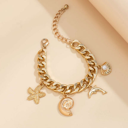 Creative Boho Conch Dolphin Starfish Pendant Choker Necklace Bracelets Women Trendy Vintage Tassel Chain Grunge Jewelry Fashion Jewelry Fendax 0