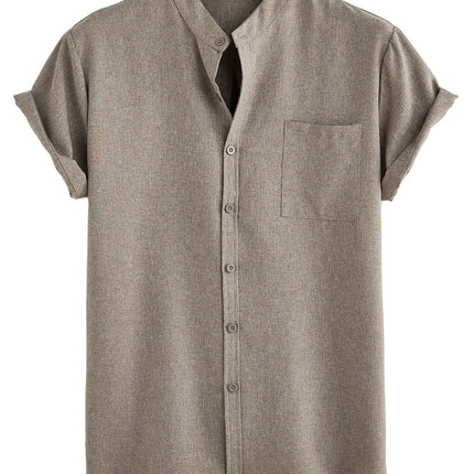 Men's Solid Color Casual Shirt With Pocket Fendax 0