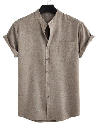 Men's Solid Color Casual Shirt With Pocket Fendax 0