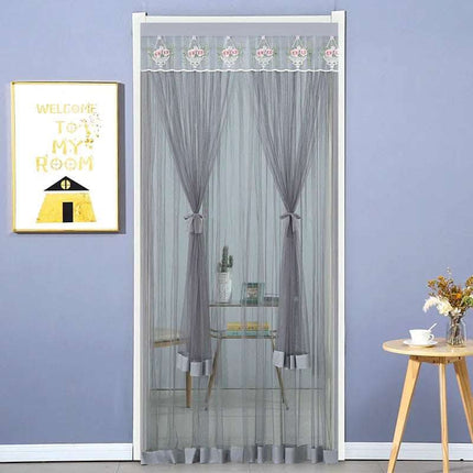 Punch-free Mosquito-proof Curtain Fabric Mesh Curtains Bedroom Lace Partition Four Seasons Household Fendax 0