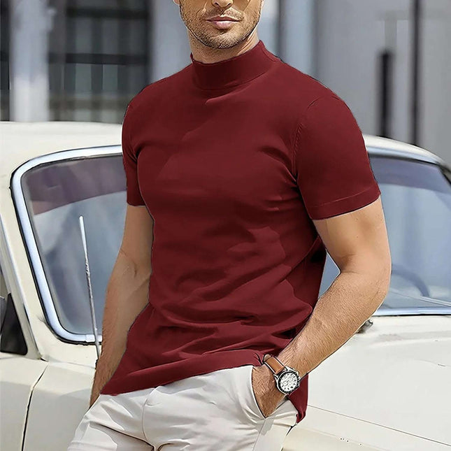 Men's Plus Size Sports Half-high Collar T-shirt Fendax 0