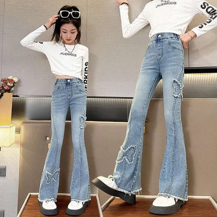 Denim Bell-bottom Pants Casual Children Pants Fendax 0