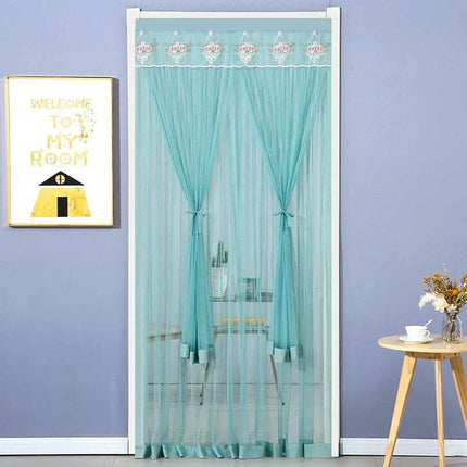 Punch-free Mosquito-proof Curtain Fabric Mesh Curtains Bedroom Lace Partition Four Seasons Household Fendax 0