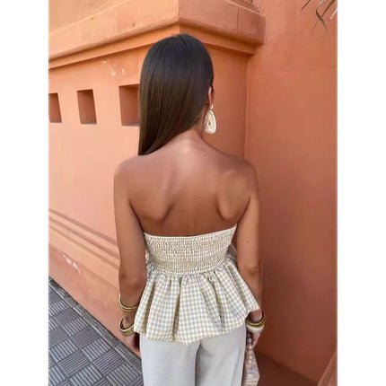 Y2g Tube Top Stitching Sexy Bubble Top Fendax 0