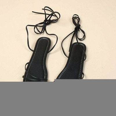 European And American Ankle Ring Bandage Cloth Flat Sandals Women's Summer Fendax 0