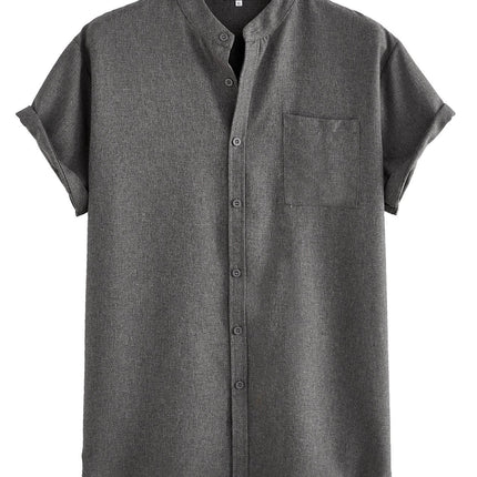 Men's Solid Color Casual Shirt With Pocket Fendax 0