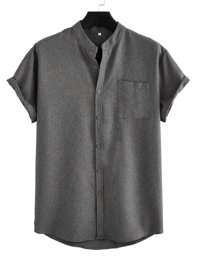 Men's Solid Color Casual Shirt With Pocket Fendax 0