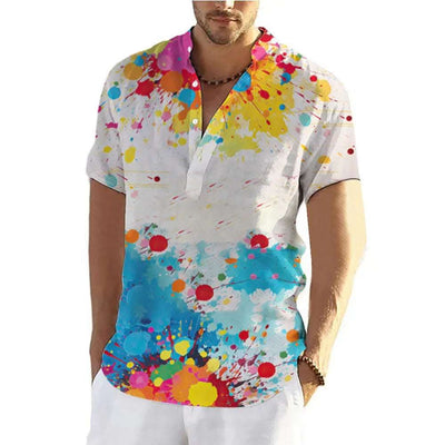 Fashion Summer Graffiti 3D Printing Shirt Men Fendax 0