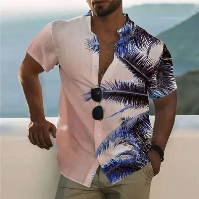 Men's Shirt Printed Beach Short Sleeve Top Fendax 0