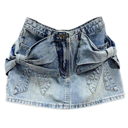 Three-dimensional Bow Denim Skirt Fendax 0