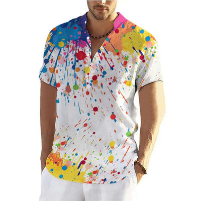 Fashion Summer Graffiti 3D Printing Shirt Men Fendax 0