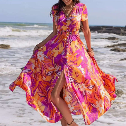 Short Sleeve Midi Dress