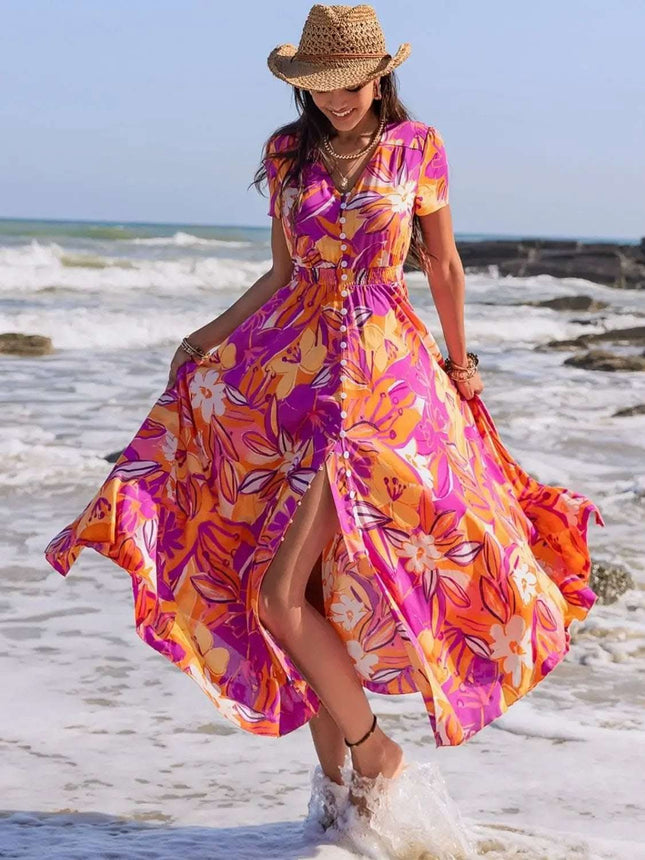 Short Sleeve Midi Dress