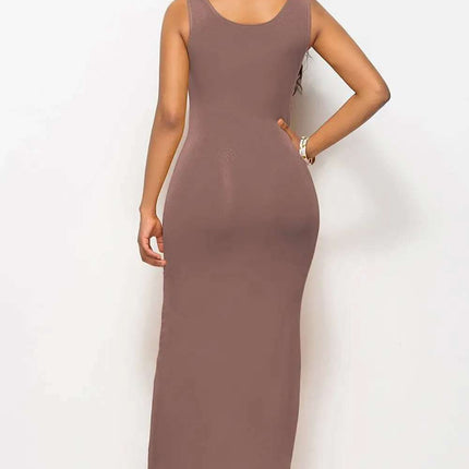 Scoop Neck Wide Strap Maxi Dress Fendax Women