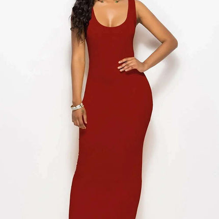 Scoop Neck Wide Strap Maxi Dress Fendax Women