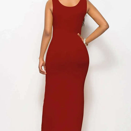 Scoop Neck Wide Strap Maxi Dress Fendax Women