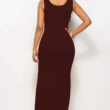 Scoop Neck Wide Strap Maxi Dress Fendax Women