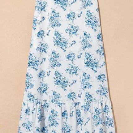 Split Asymmetrical Ruffled Printed Skirt Fendax Women