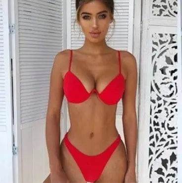 Trendsi 0 Red / M Swimwear Summer Bikini Women Swimsuit Bather