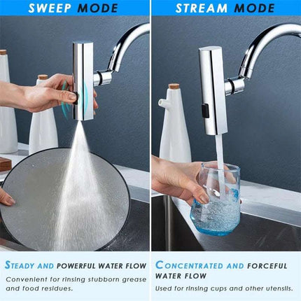 Kitchen Faucet Waterfall Outlet Splash Proof Universal Rotating Bubbler Multifunctional Water Nozzle Extension Kitchen Gadgets Fendax 0