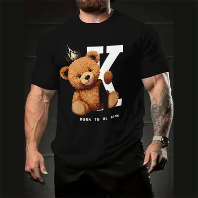 Men's Casual Loose Cartoon 3d Printed Short Sleeve Fendax 0