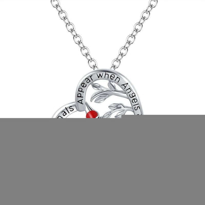 Creative Heart Shaped Cardinal Pendant Necklace, Exquisite Party Commemorative Accessory Gift Jewelry Anniversary Party Gifts, Valentine's Day Gift Fendax 0