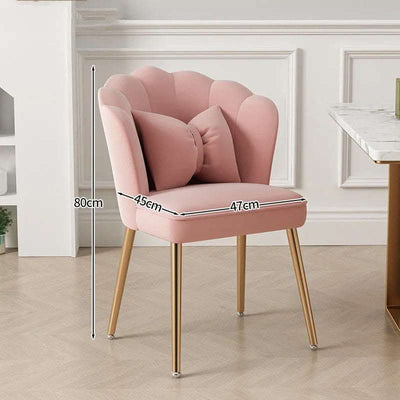 Light Luxury Dressing Stool Home Dining Chair Backrest Petals Fendax 0