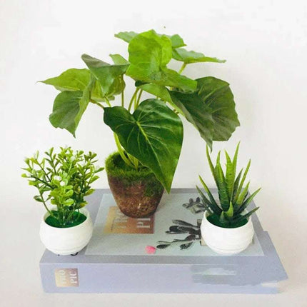 Artificial Green Plants Potted Artificial Flowers Small Ornaments