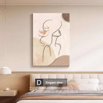 Decorative Painting Cream Style Abstract Line Character Mural Fendax 0