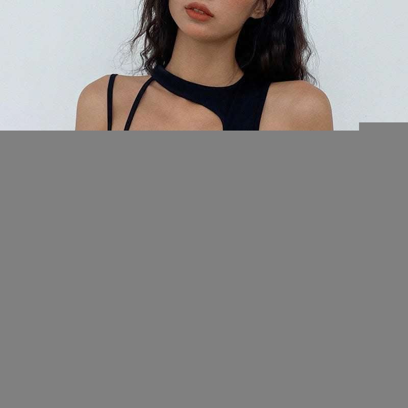 Women's Fashionable Round Neck Slim Fit Crop Top Fendax 0