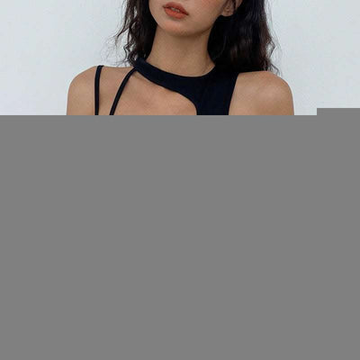 Women's Fashionable Round Neck Slim Fit Crop Top Fendax 0