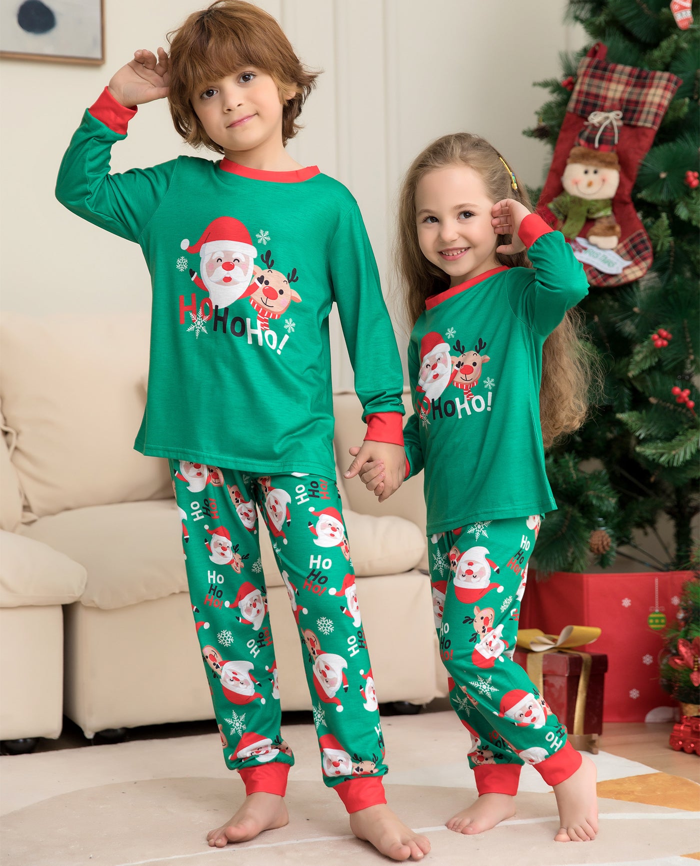 Family Christmas PJs Sets Santa Claus