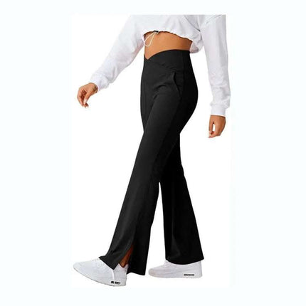 Spring Women's Workout Exercise Pants Akimbo Pants Split Flared Pants Fendax 0