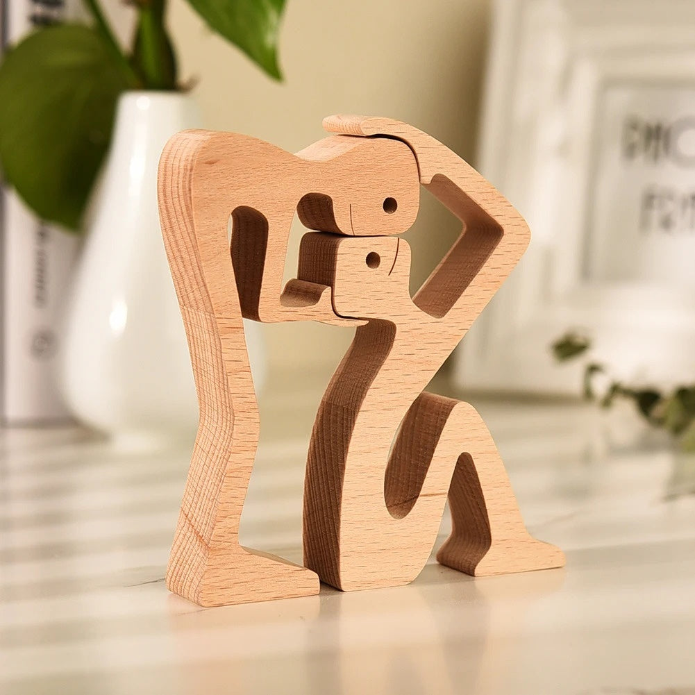 DIY Figurine Wood Dog Ornament