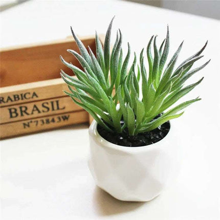 Artificial Succulent Bonsai Creative Ornaments for Home Table Garden Decoration Artificial Plants with Pot Fendax 0
