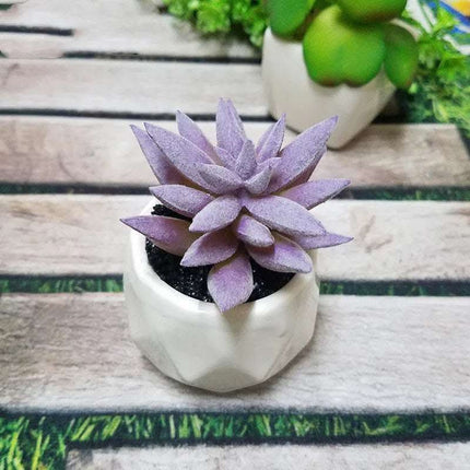 Artificial Succulent Bonsai Creative Ornaments for Home Table Garden Decoration Artificial Plants with Pot Fendax 0