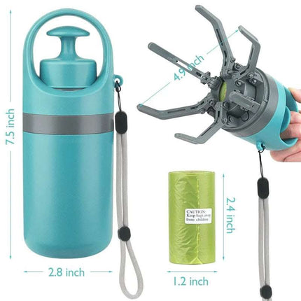 Portable Lightweight Dog Pooper Scooper With Built-in Poop Bag Dispenser Eight-claw Shovel For Pet Toilet Picker Pet Products Fendax 0