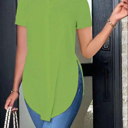Summer Fashion Simple Polo Collar Women's Shirt Fendax 0