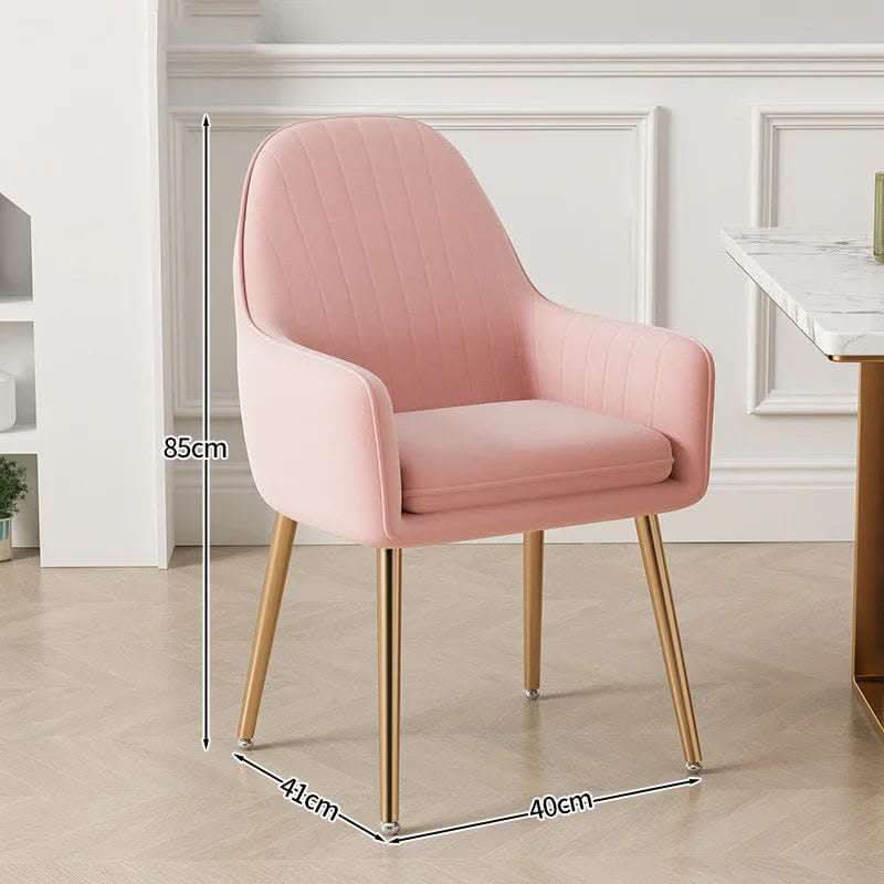 Light Luxury Dressing Stool Home Dining Chair Backrest Petals Fendax 0