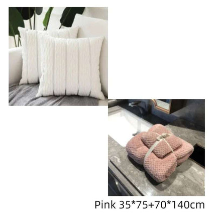 Simple Luxury Striped Velvet Pillow Cover Pillow Cushion Cover Pillow Case Covers for Sofa Flannel Velvet Sofa Cushion Cover Fendax 0