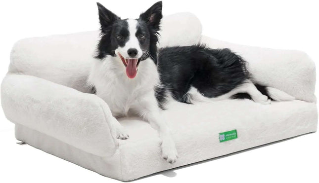 MEWOOFUN Orthopedic Dog Bed For Small Or Medium Dogs - 34.6 Inches Egg Foam Sofa With Removable Washable Cover & Non-Slip Bottom, Large, Beige Fendax 5