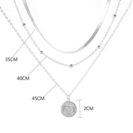 Women's Fashion Personalized Simple Multi-layer Lotus Pendant Necklace Fendax 0