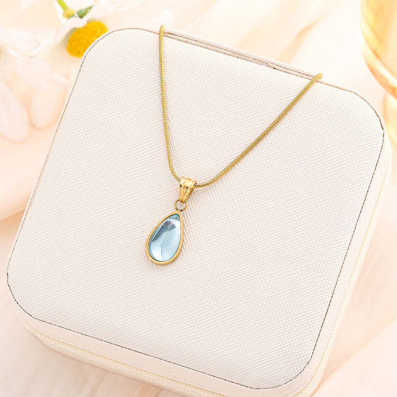Water Drop Shape  Pendant Necklace