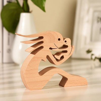 DIY Figurine Wood Dog Ornament