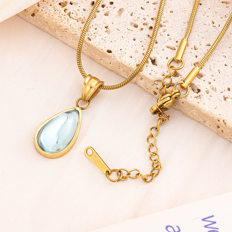 Water Drop Shape  Pendant Necklace